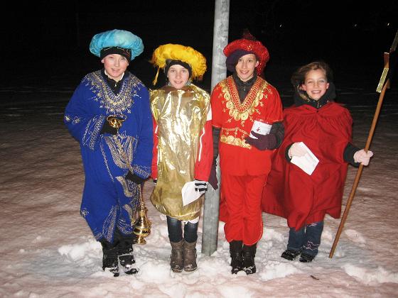 Sternsinger im Schnee